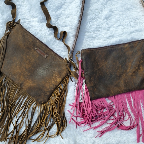 Keep it Gypsy Pink Fringe Crossbody Only - Picture 4 of 6